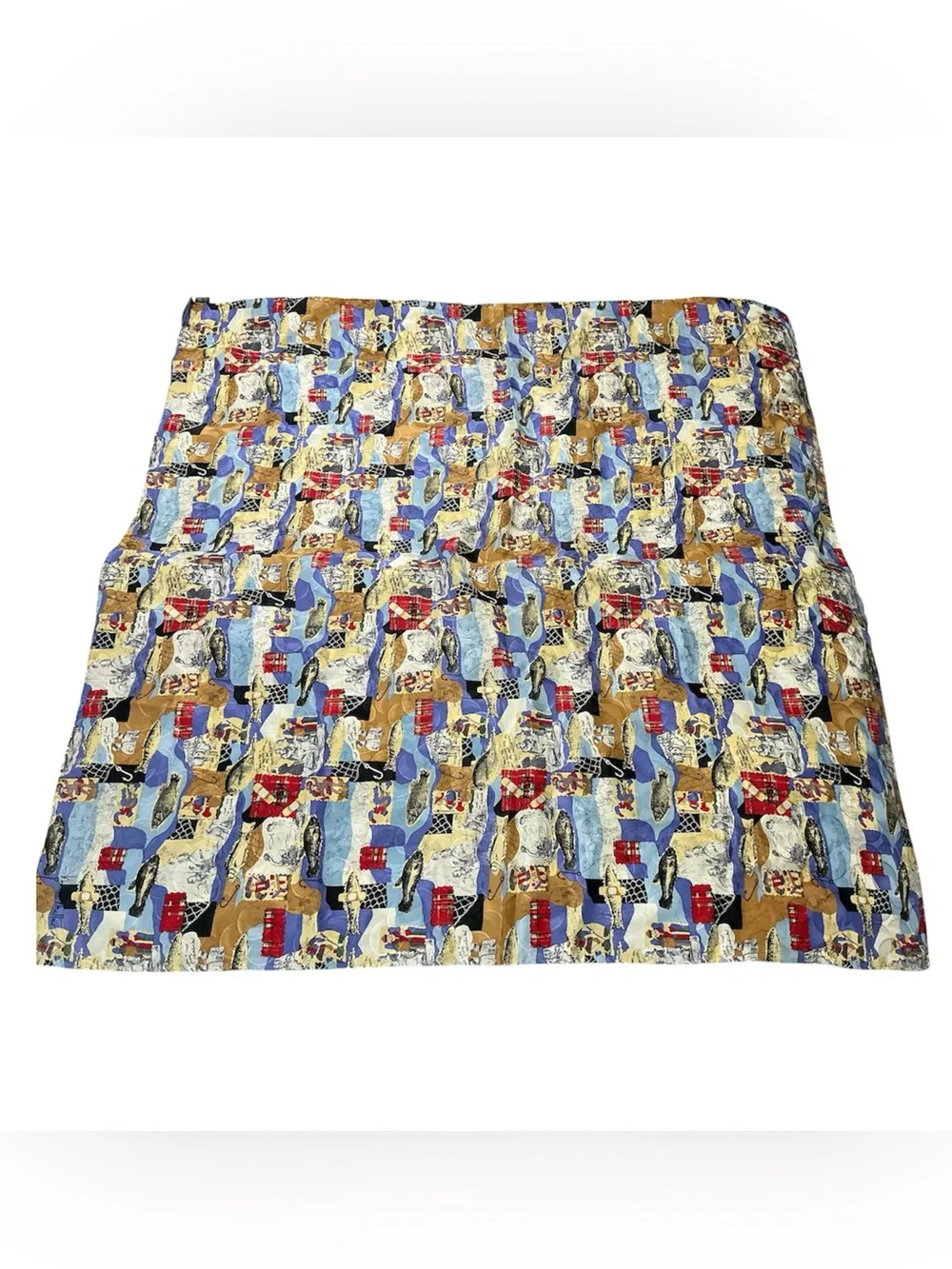 Vintage 1991 Nicole Miller 100% Silk Scarf Nautical Fishing Anchor  42” Square - Picture 11 of 11